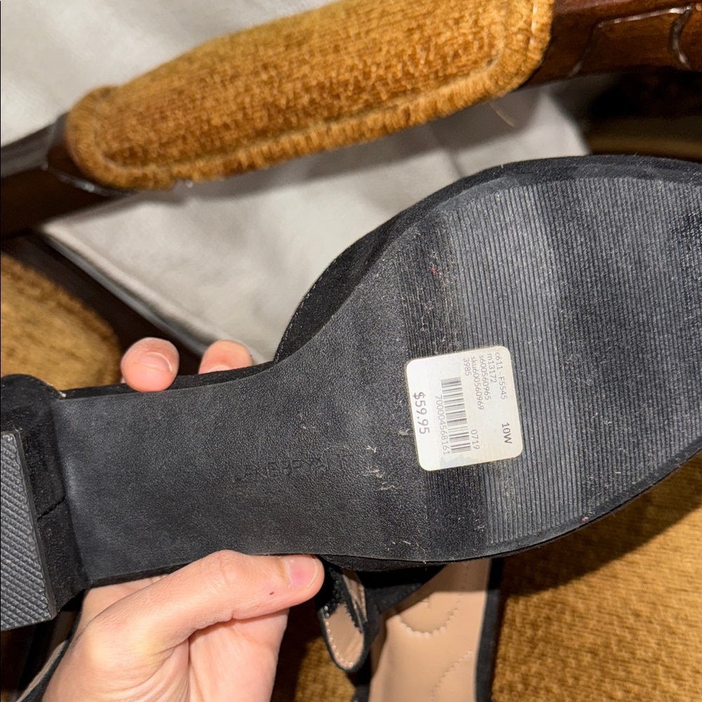 Lane Bryant heels strap Black side 10W Black Heels New ankle strap Heels - Picture 6 of 16
